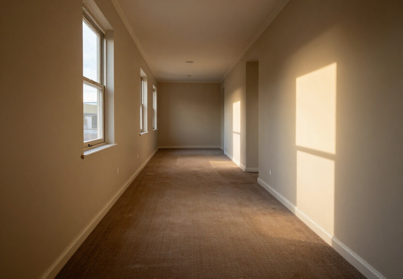 Dry and restored living room in a Manly home after flood restoration